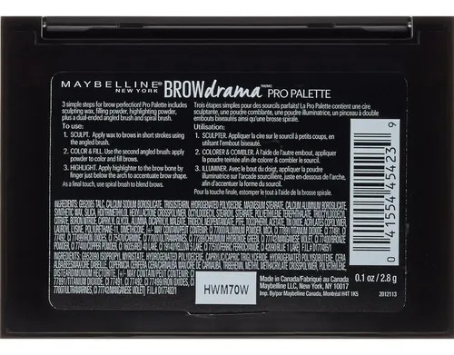 Paleta De Cejas Maybelline Pro Brow Drama Marrón Oscuro