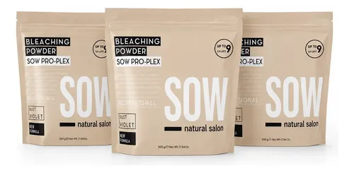 Kit X3 Sow Natural Bleaching Powder Sow Pro Plex X500