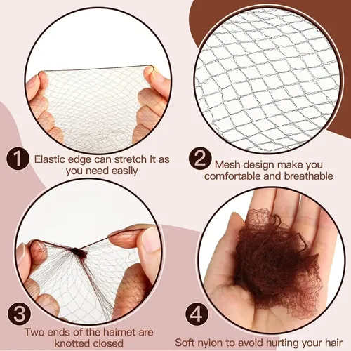 Juego De Accesorios Para El Cabello Fandamei 20 Redes Y 40