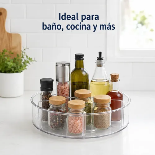 Organizador Para Baño Maquillaje Cremas Giratorio 360 Grados