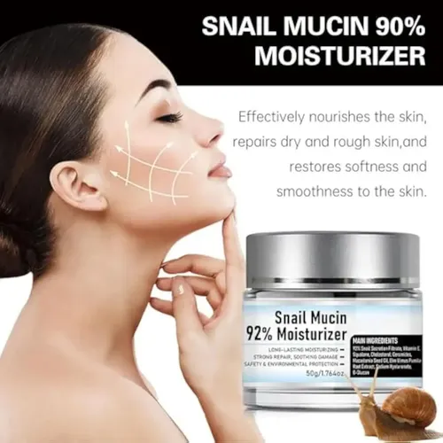 Snail Mucin 92% Crema Hidratante, Gel Facial Diario Reparado