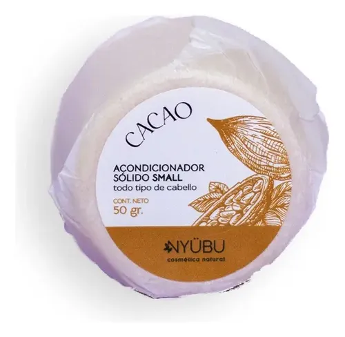 Acondicionador Sólido Nyübu Small – Todo tipo de cabello: Cacao – 50 Gr