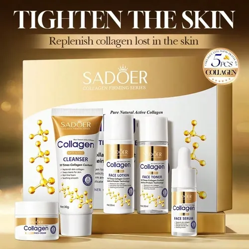 Collagen Skincare Set, 5-piece Facial Care Set