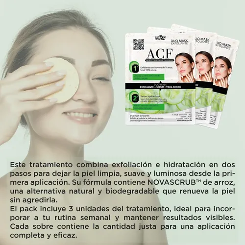 Kit Mascara Facial Exfoliante Serum Acf Limpieza Rostro