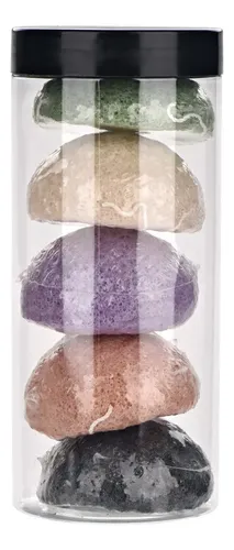 Esponja Para Lavar La Cara, 5 Colores, Redonda, Konjac S