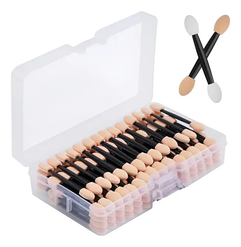 L X 100pcs Mujer Pincel Esponja Doble Cara Para Sombra De 2