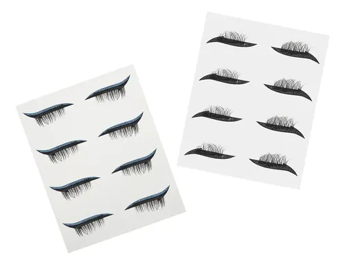 8 Pares De Pegatinas Delineadoras De Pestañas Para Belleza F