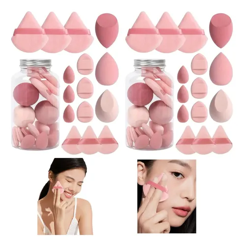 Cc 30 Pcs Esponja Maquillaje En Polvo Beauty Blender Con .