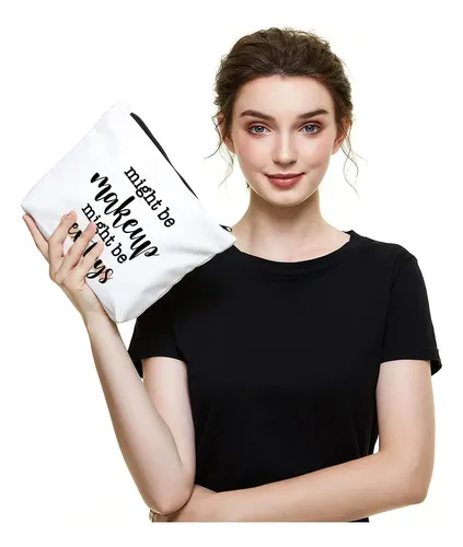 Bolsa De Maquillaje Ihopes+ Con Tema Divertido De Lona De 9,