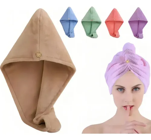 A Toalla De 5 Gorras, Turbante, De Secado Rápido For El L