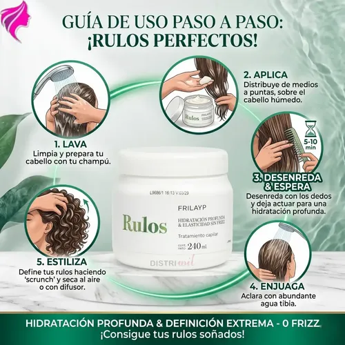 Mascara Rulos Frilayp X240ml Hidratacion Y Elasticidad