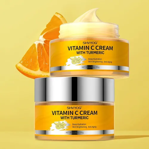 Crema Facial Con Vitamina C Y Cúrcuma Para Aclarar Las Manch
