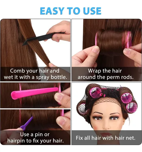 Set De Rulos De Pelo De 141 Piezas Con Clips Para Rizar Y Pe