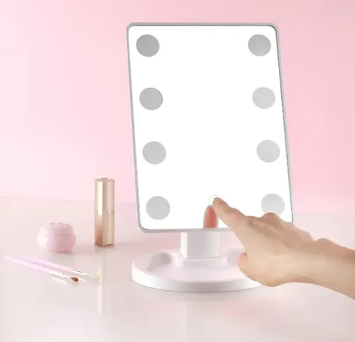 Espejo Maquillaje Pie Profesional Luz Led Aro Luz Miniespejo