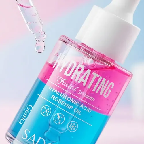 Serum Facial Bifasico Acido Hialuronico Rosa 30ml Sadoer Todo Tipo De Piel Día/noche