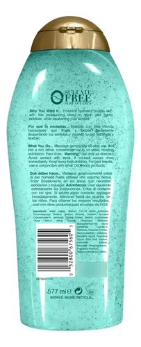 Exfoliante Corporal Ogx Hidratación Algas Marinas Y Ácido Hi