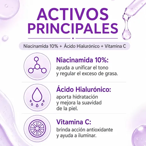 Sérum Facial Niacinamida Arvensis Control Sebo Poro B3 Full