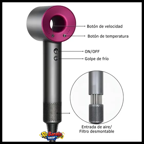 Secador De Pelo Profesional 5 En 1 Onica 110000rpm 2000w