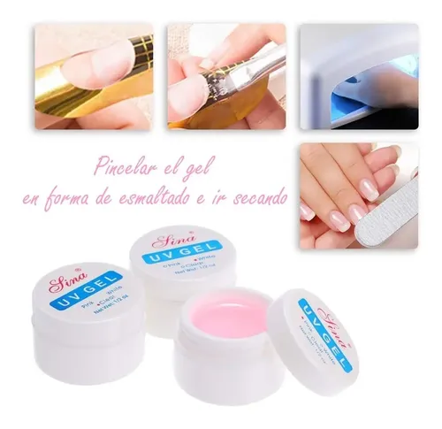 3 Gel Uv Esculpidas Kaping Clarificador Moldes Dorados Geles