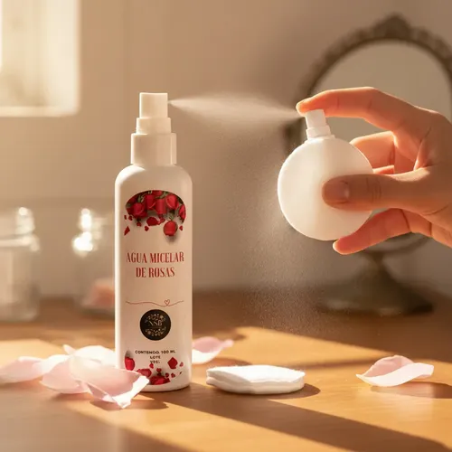 Agua Micelar De Rosas Al 100% Natural Envase 100 Ml