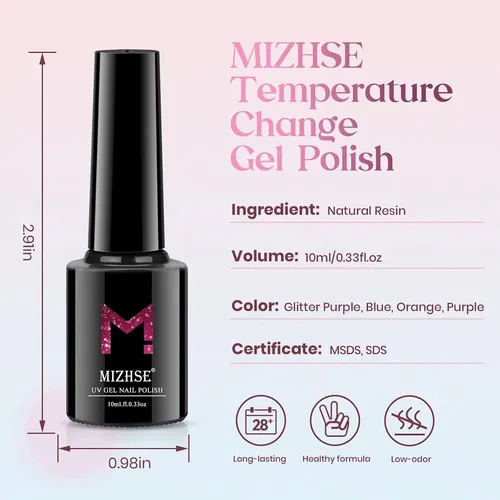 Gel Cambia De Color Mizhse 4pcs 10ml Set Uñas
