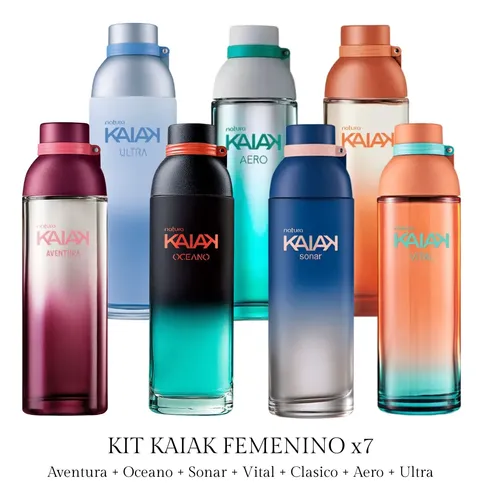 Kit Perfumes Natura Kaiak Femenino X7 100ml Originales