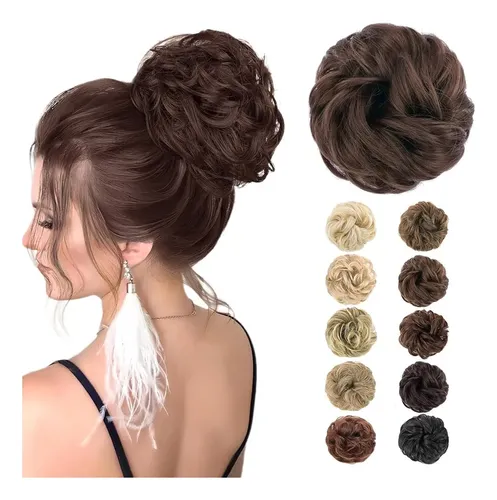 Rodete Colita De Pelo Extensión Premium Simil Natural