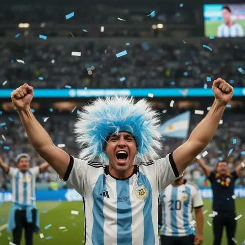 Peluca Desmechada Argentina Celeste Y Blanco Selección