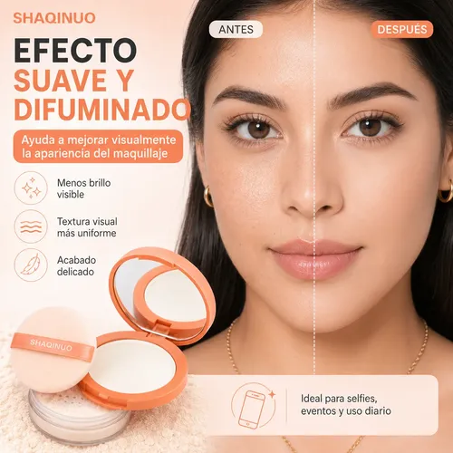 Polvo Compacto Shaqinuo Para Rostro Y Ojos
