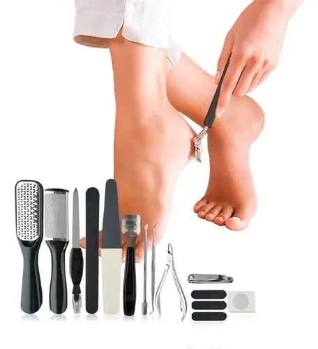 Kit uñas pies cuticulas x15 instrumentos podologia pedicuria