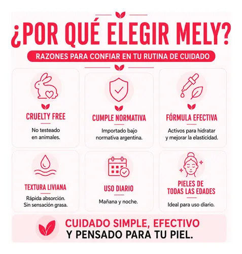 Serum Facial Mely Colágeno Ácido Hialurónico Antiage 30ml