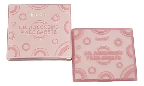 Papel Absorbente Facial con Esponja y Estuche de Karite – Rosa