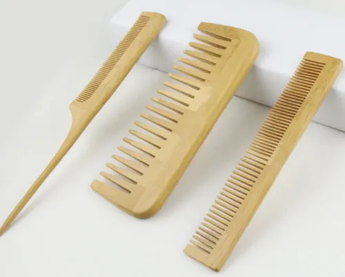 / Kit 6 Cepillos De Bambú Anti Frizz For Peinar Cabello ..