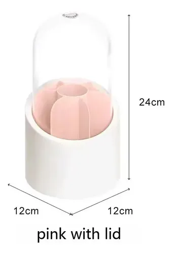 Porta Brocha Giratorio 360 Capsula Pinceles Maquillaje Orden