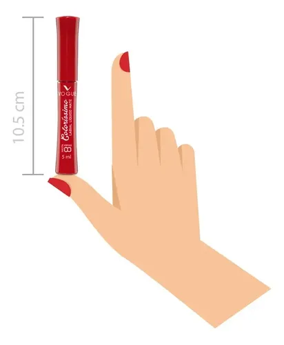 Labial Líquido Vogue Indeleble Larga Duración Colorisimo 5ml Acabado Matte Color Amaranto