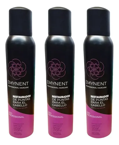 Kit 3 Restauradores De Puntas Brillo Capilar Emynent 210 Ml