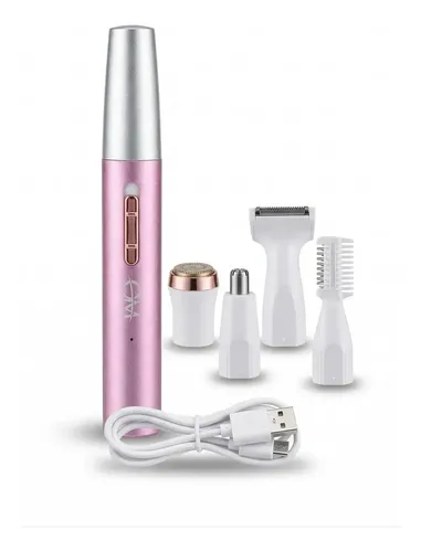 Depiladora Eléctrica 4 En 1 Recargable Usb Kit Facial Nariz