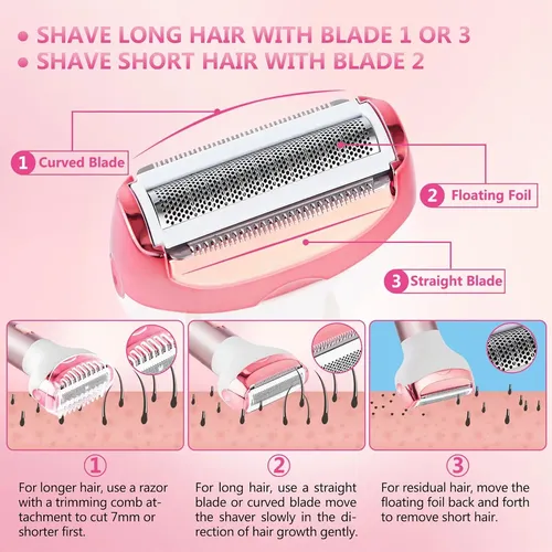 Afeitadora Eléctrica Para Mujer 4 En 1, Afeitadora Inalámbri