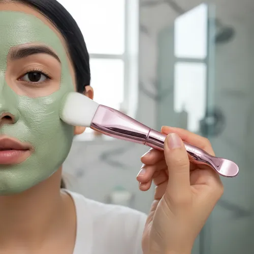 Brocha Silicona City Girl Para Mascarilla Facial Y Maquillaje Bronce