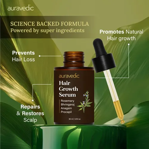 Sérum Para El Crecimiento Del Cabello Auravedic 30 Ml Redens