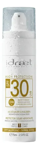 Protector Solar Facial Spf30 Color Claro Tono 1 Beige Idraet