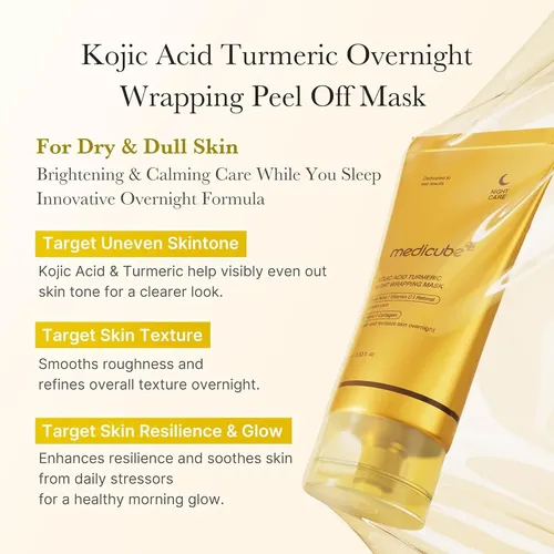 Medicube Mascarilla De Cúrcuma Y Ácido Kójico, Piel Luminos