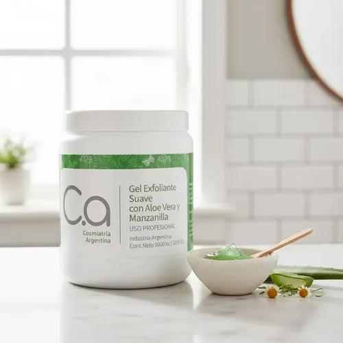 Gel Exfoliante Con Aloe Vera Y Manzanilla X 1 Kilo