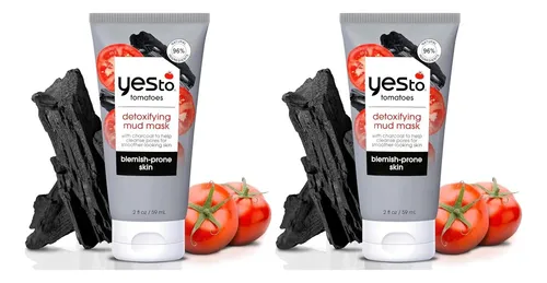 Yes To Tomatoes Mascarilla Carbón Para Acné 2 Fl Oz (pack