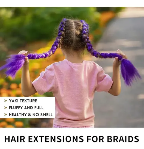// Y 2pcs Cabello De Trenzas Moradas: Cosplay De 2025