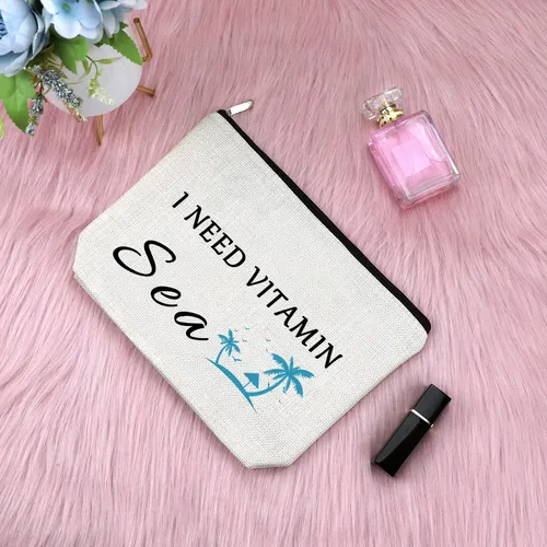 Bolsa De Maquillaje Sfodiary Beach Lover, Regalo Para Mujere