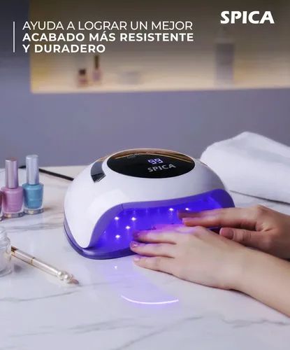 Cabina Led De Uñas 120w Spica S-240 Luz Uv Secador Mano Pies