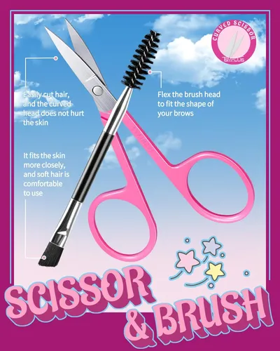 Eyebrow Tweezers Set Tsmaddts 6 Pcs For Women W/ Scissor & B
