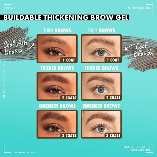 Gel Para Cejas Nyx Thick It Stick It 05 Cool Ash Brown
