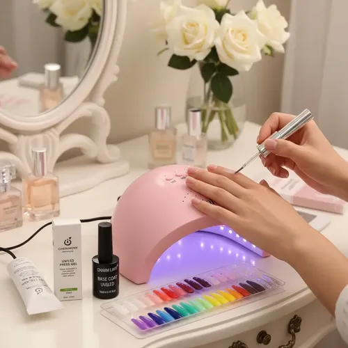 Kit Uñas Soft Gel Completo Cabina Uv Led 48w Tips Gel